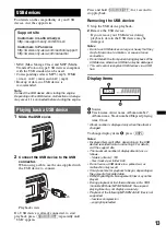 Предварительный просмотр 13 страницы Sony CDX-GT700UI Operating Instructions Manual