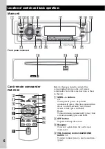 Предварительный просмотр 6 страницы Sony CDX-GT705DX - Cd Player With Mp3/wma Playback Operating Instructions Manual