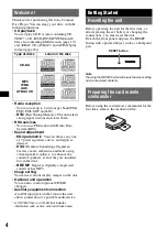 Предварительный просмотр 4 страницы Sony CDX-GT710 - Fm-am Compact Disc Player Operating Instructions Manual