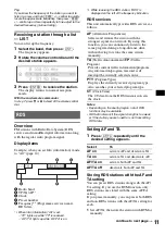 Предварительный просмотр 11 страницы Sony CDX-GT710 - Fm-am Compact Disc Player Operating Instructions Manual