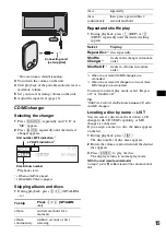 Предварительный просмотр 15 страницы Sony CDX-GT710 - Fm-am Compact Disc Player Operating Instructions Manual