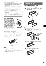 Предварительный просмотр 19 страницы Sony CDX-GT710 - Fm-am Compact Disc Player Operating Instructions Manual