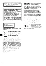 Предварительный просмотр 96 страницы Sony CDX-GT710 - Fm-am Compact Disc Player Operating Instructions Manual