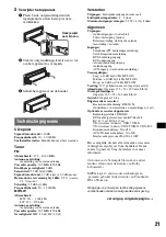 Preview for 115 page of Sony CDX-GT710 - Fm-am Compact Disc Player Operating Instructions Manual