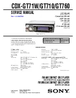 Предварительный просмотр 1 страницы Sony CDX-GT710 - Fm-am Compact Disc Player Service Manual