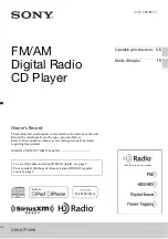 Sony CDX-GT710HD Operating Instructions Manual предпросмотр