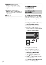 Предварительный просмотр 26 страницы Sony CDX-GT710UV Operating Instructions Manual