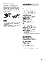 Предварительный просмотр 29 страницы Sony CDX-GT710UV Operating Instructions Manual