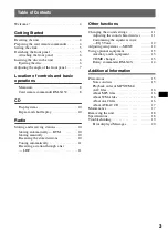 Preview for 3 page of Sony CDX-GT71W - Fm/am Compact Disc Player Operating Instructions Manual