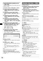 Preview for 12 page of Sony CDX-GT71W - Fm/am Compact Disc Player Operating Instructions Manual