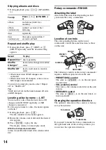 Preview for 14 page of Sony CDX-GT71W - Fm/am Compact Disc Player Operating Instructions Manual