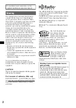 Preview for 2 page of Sony CDX-GT720 - Fm/am Compact Disc Player Operating Instructions Manual