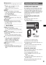 Preview for 11 page of Sony CDX-GT720 - Fm/am Compact Disc Player Operating Instructions Manual