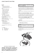 Предварительный просмотр 2 страницы Sony CDX-GT730UI - Fm/am Compact Disc Player Service Manual