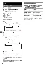 Предварительный просмотр 14 страницы Sony CDX-GT740UI Operating Instructions Manual