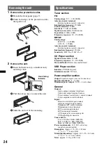 Предварительный просмотр 24 страницы Sony CDX-GT740UI Operating Instructions Manual