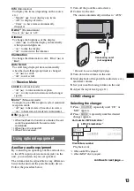 Предварительный просмотр 13 страницы Sony CDX-GT760 Operating Instrctions