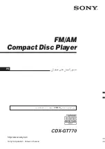 Предварительный просмотр 60 страницы Sony CDX-GT770 Operating Instruction