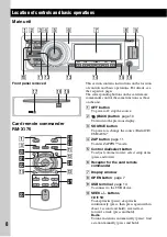 Предварительный просмотр 8 страницы Sony CDX-GT780UI Operating Instructions Manual