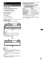 Предварительный просмотр 13 страницы Sony CDX-GT780UI Operating Instructions Manual