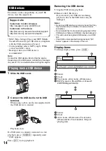 Предварительный просмотр 14 страницы Sony CDX-GT780UI Operating Instructions Manual