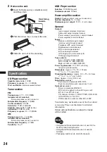 Предварительный просмотр 24 страницы Sony CDX-GT780UI Operating Instructions Manual