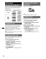 Предварительный просмотр 6 страницы Sony CDX-GT790UI Operating Instructions Manual