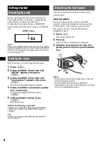 Предварительный просмотр 4 страницы Sony CDX-GT800D Operating Instructions Manual