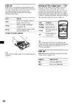 Предварительный просмотр 10 страницы Sony CDX-GT805DX - Cd Receiver Operating Instructions Manual