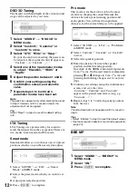 Предварительный просмотр 12 страницы Sony CDX-GT805DX - Cd Receiver Operating Instructions Manual