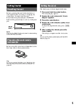 Preview for 5 page of Sony CDX-GT828U Operating Instructions Manual