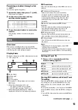 Preview for 13 page of Sony CDX-GT828U Operating Instructions Manual