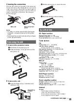 Preview for 23 page of Sony CDX-GT828U Operating Instructions Manual