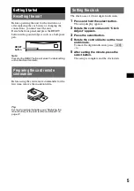 Предварительный просмотр 5 страницы Sony CDX-GT870US Operating Instructions Manual