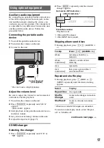 Предварительный просмотр 17 страницы Sony CDX-GT870US Operating Instructions Manual