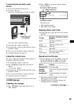 Preview for 17 page of Sony CDX-GT920U Operating Instructions Manual