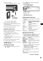 Предварительный просмотр 21 страницы Sony CDX-GT929U Operating Instructions Manual