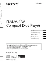 Предварительный просмотр 1 страницы Sony CDX-GT930UI - Fm/am Compact Disc Player Operating Instructions Manual