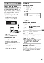 Предварительный просмотр 23 страницы Sony CDX-GT930UI - Fm/am Compact Disc Player Operating Instructions Manual