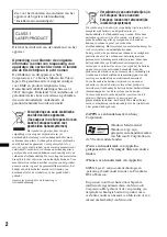 Предварительный просмотр 128 страницы Sony CDX-GT930UI - Fm/am Compact Disc Player Operating Instructions Manual