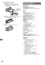 Предварительный просмотр 154 страницы Sony CDX-GT930UI - Fm/am Compact Disc Player Operating Instructions Manual