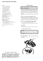 Предварительный просмотр 2 страницы Sony CDX-GT930UI - Fm/am Compact Disc Player Service Manual