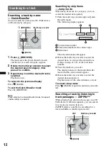 Предварительный просмотр 12 страницы Sony CDX-GT980UI Operating Instructions Manual