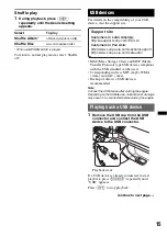 Предварительный просмотр 15 страницы Sony CDX-GT980UI Operating Instructions Manual