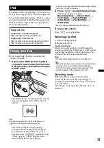 Предварительный просмотр 17 страницы Sony CDX-GT980UI Operating Instructions Manual