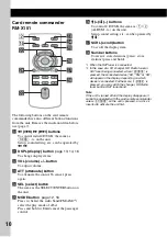 Preview for 10 page of Sony CDX-H910UI Marketing Specifications (CDXH910UI) Operating Instructions Manual