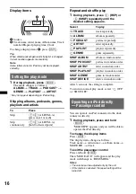 Preview for 16 page of Sony CDX-H910UI Marketing Specifications (CDXH910UI) Operating Instructions Manual