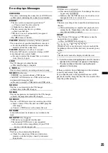 Preview for 25 page of Sony CDX-H910UI Marketing Specifications (CDXH910UI) Operating Instructions Manual