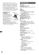 Preview for 100 page of Sony CDX-H910UI Marketing Specifications (CDXH910UI) Operating Instructions Manual