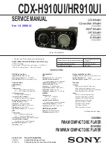 Предварительный просмотр 1 страницы Sony CDX-H910UI Marketing Specifications (CDXH910UI) Service Manual